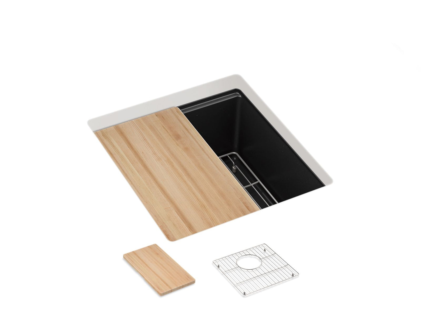 KOHLER Billings™ 18" undermount bar sink with accessories