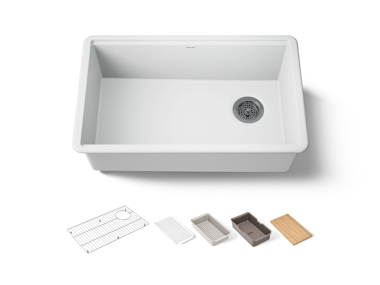 KOHLER Billings™ 29" undermount single-bowl workstation kitchen sink