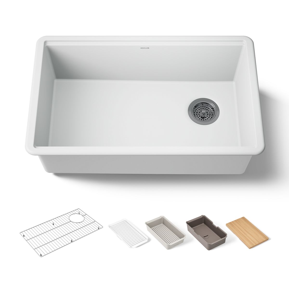 KOHLER Billings™ 29" undermount single-bowl workstation kitchen sink