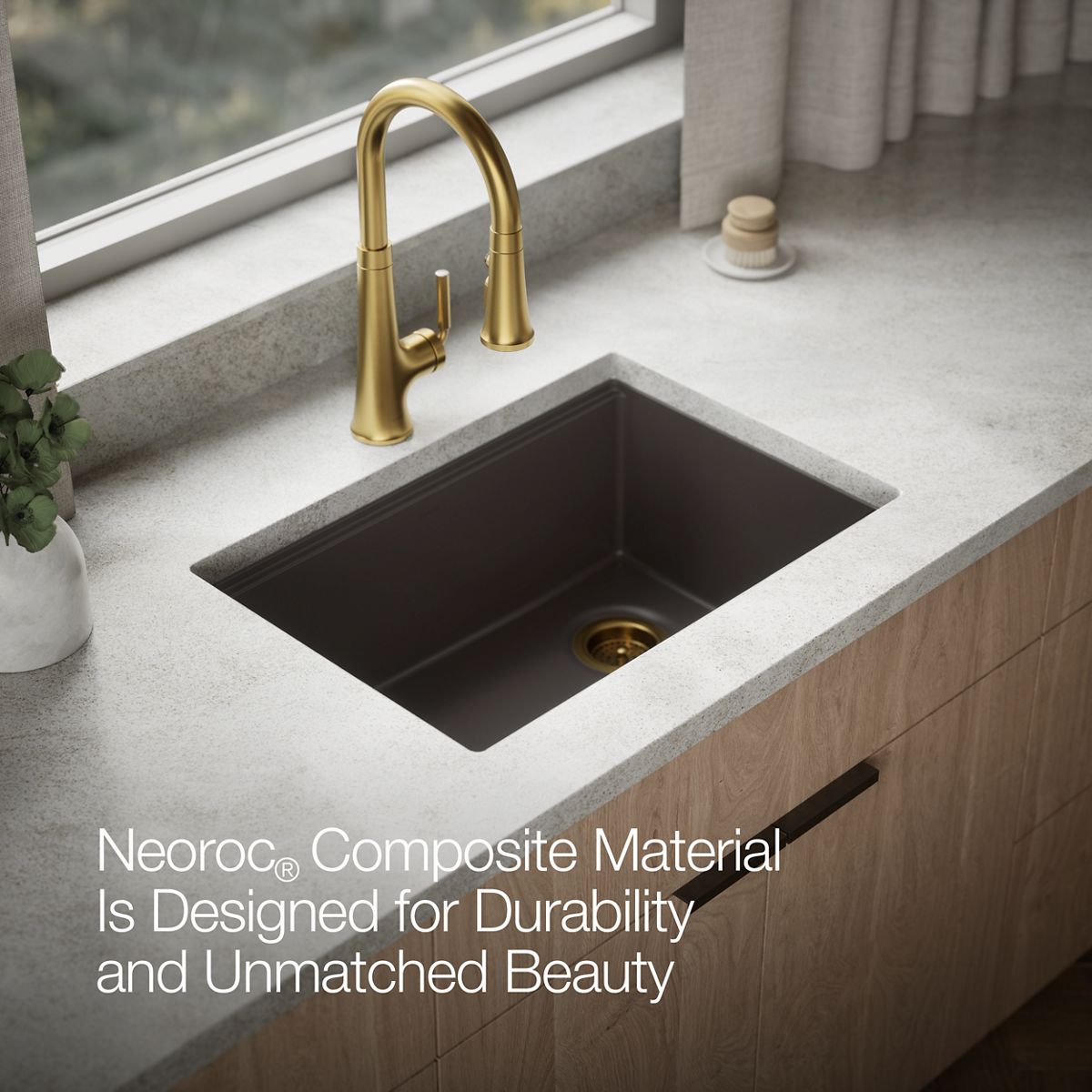 KOHLER Billings™ 27" undermount single-bowl workstation kitchen sink