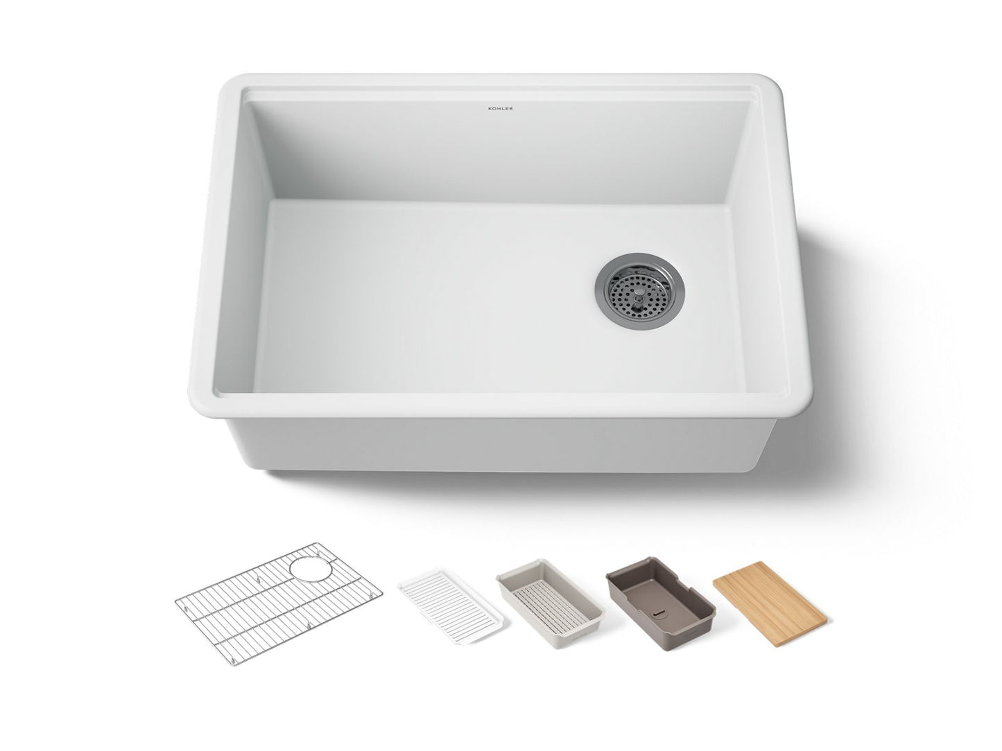 KOHLER Billings™ 27" undermount single-bowl workstation kitchen sink