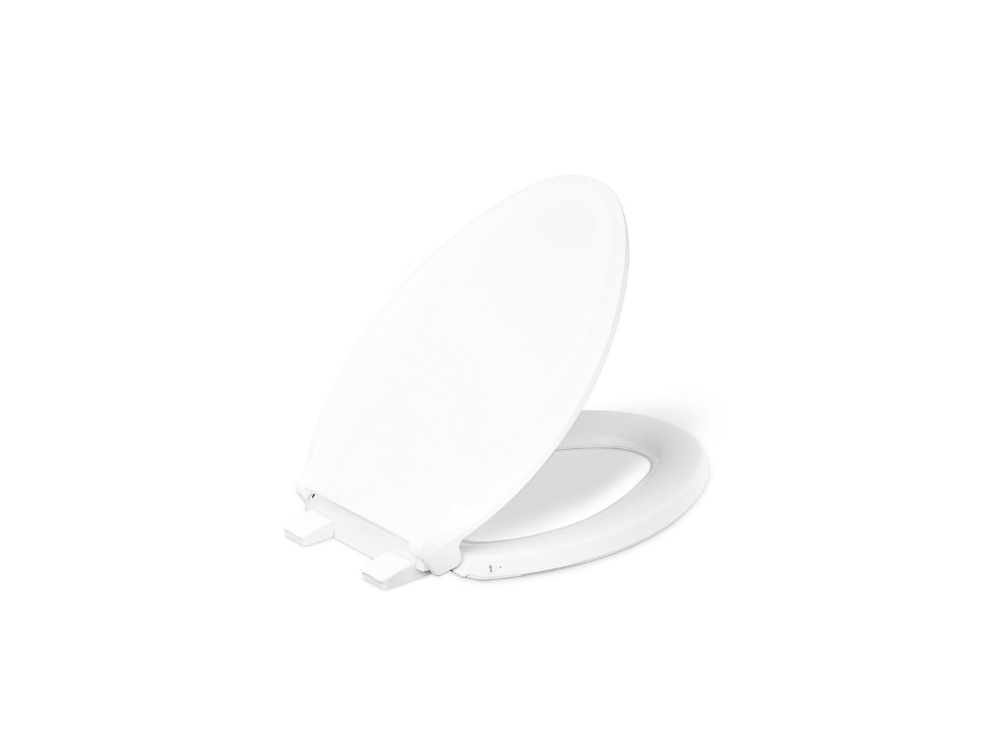 KOHLER K-33727 Cachet Heated ReadyLatch® Quiet-Close™ Elongated Toilet Seat, White - 3/4 view of product