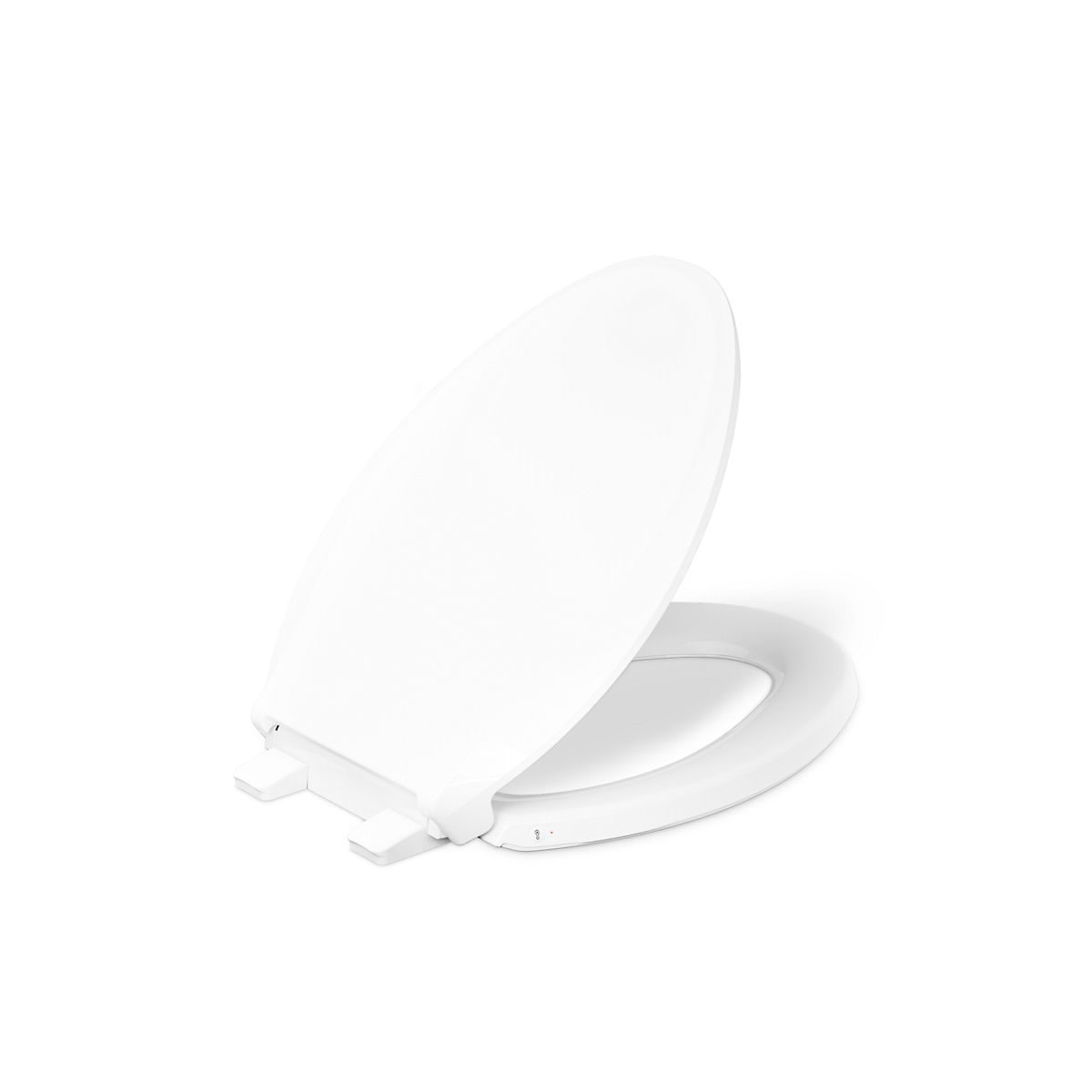 KOHLER K-33727 Cachet Heated ReadyLatch® Quiet-Close™ Elongated Toilet Seat, White - 3/4 view of product