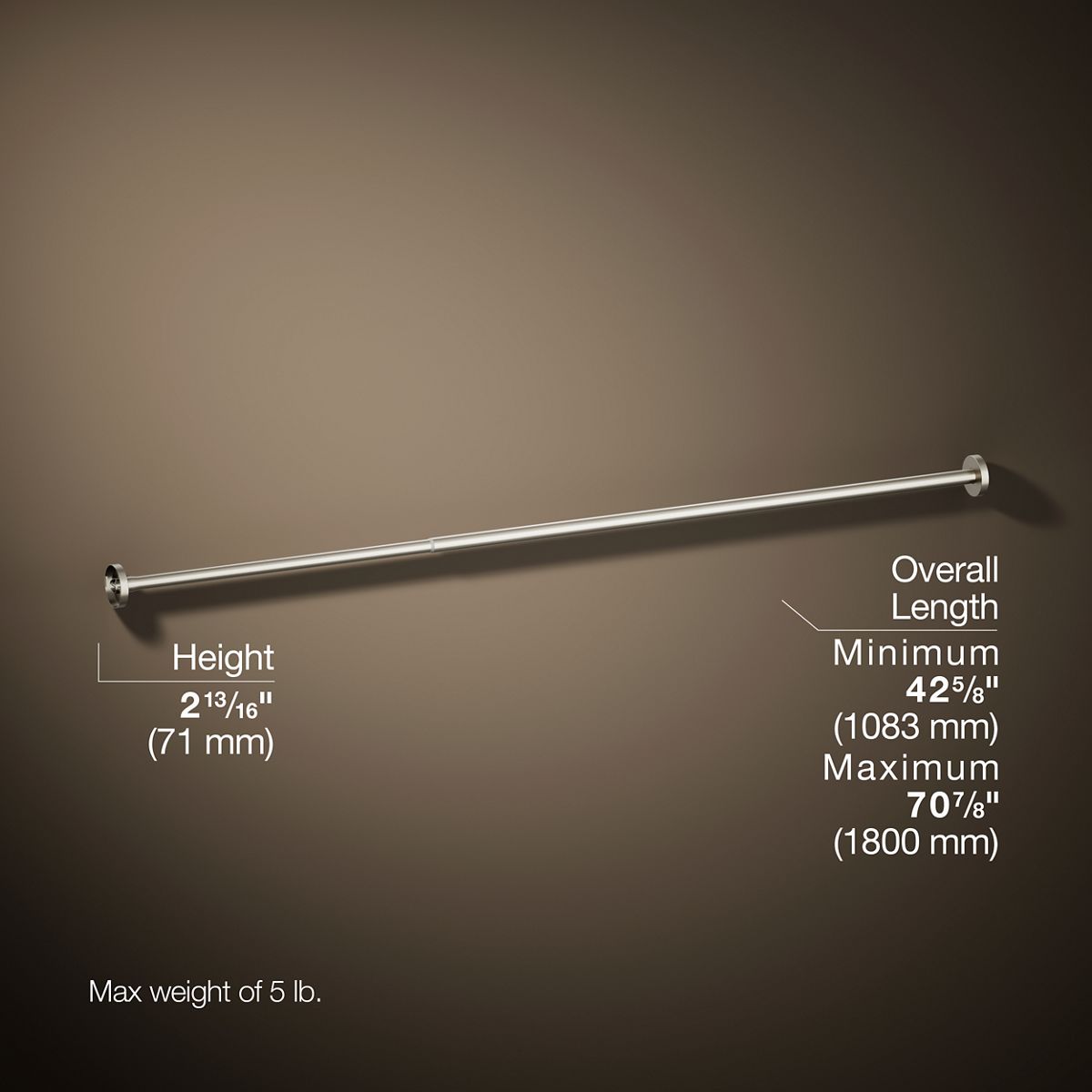 KOHLER Elate Shower rod