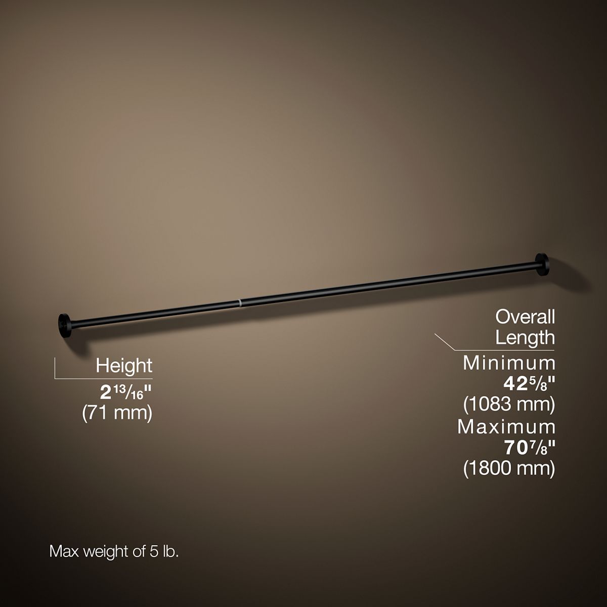 KOHLER Elate Shower rod