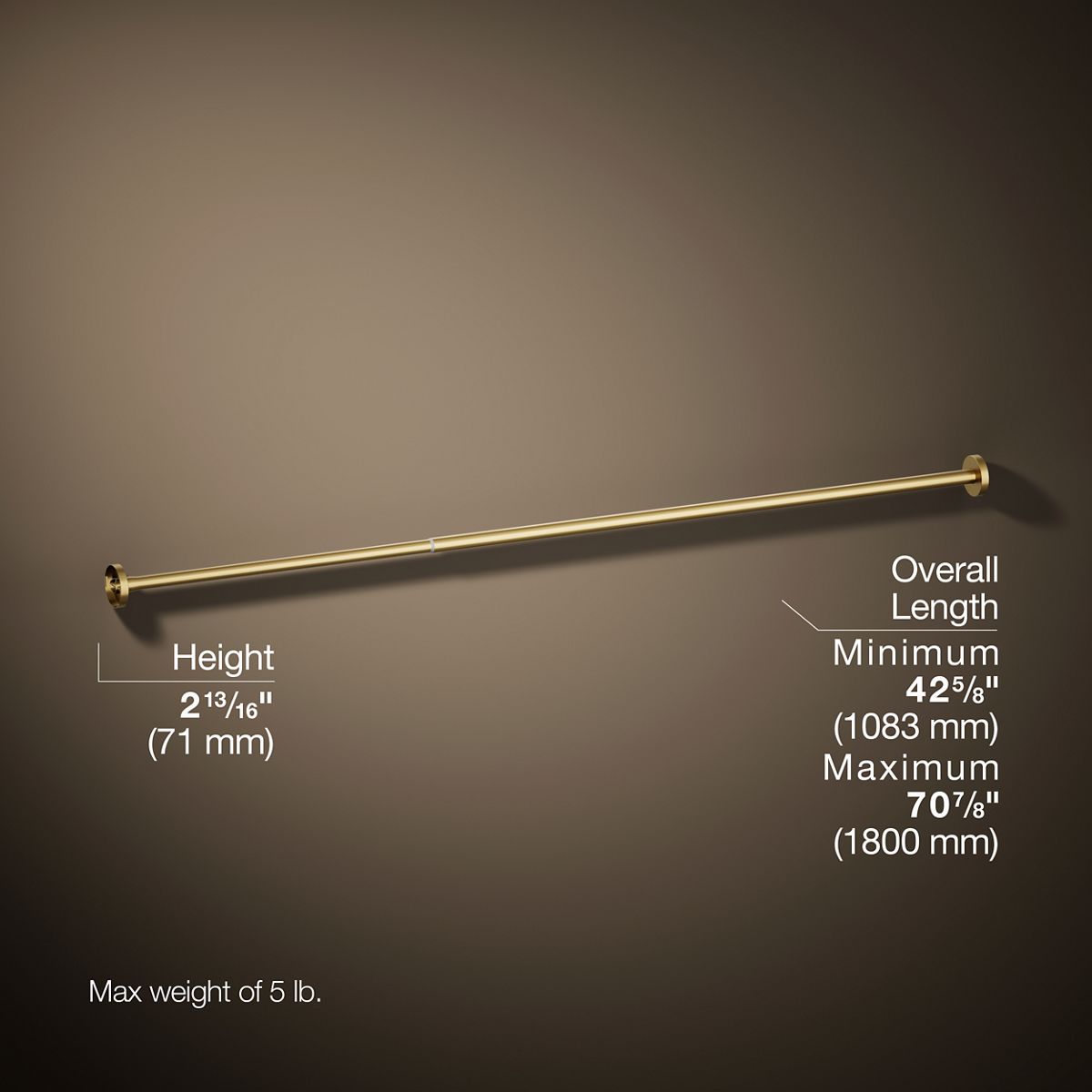 KOHLER Elate Shower rod
