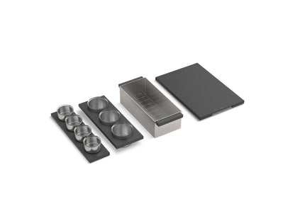KOHLER K-34542-PAP Synthos Four-piece workstation sink accessory set, default title