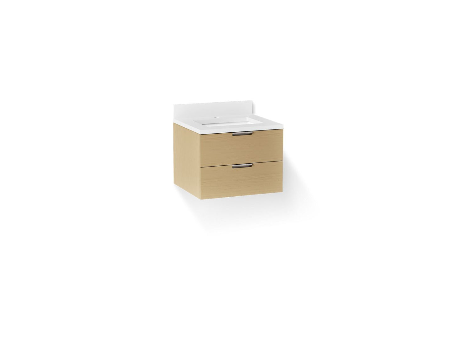 KOHLER Maxstow™ 24" wall-hung bathroom vanity cabinet with sink and quartz top