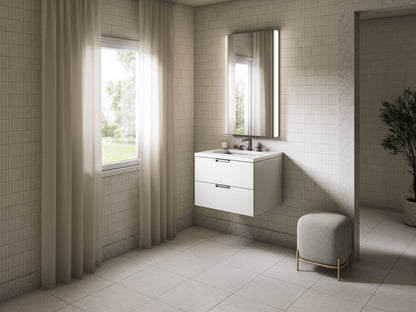 KOHLER Maxstow™ 24" wall-hung bathroom vanity cabinet with sink and quartz top