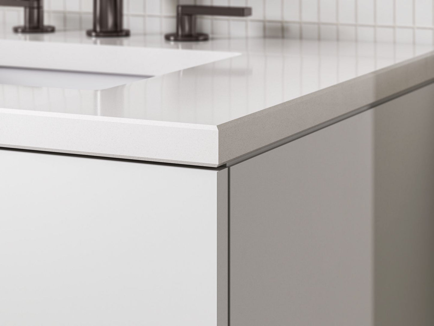 KOHLER Maxstow™ 24" wall-hung bathroom vanity cabinet with sink and quartz top