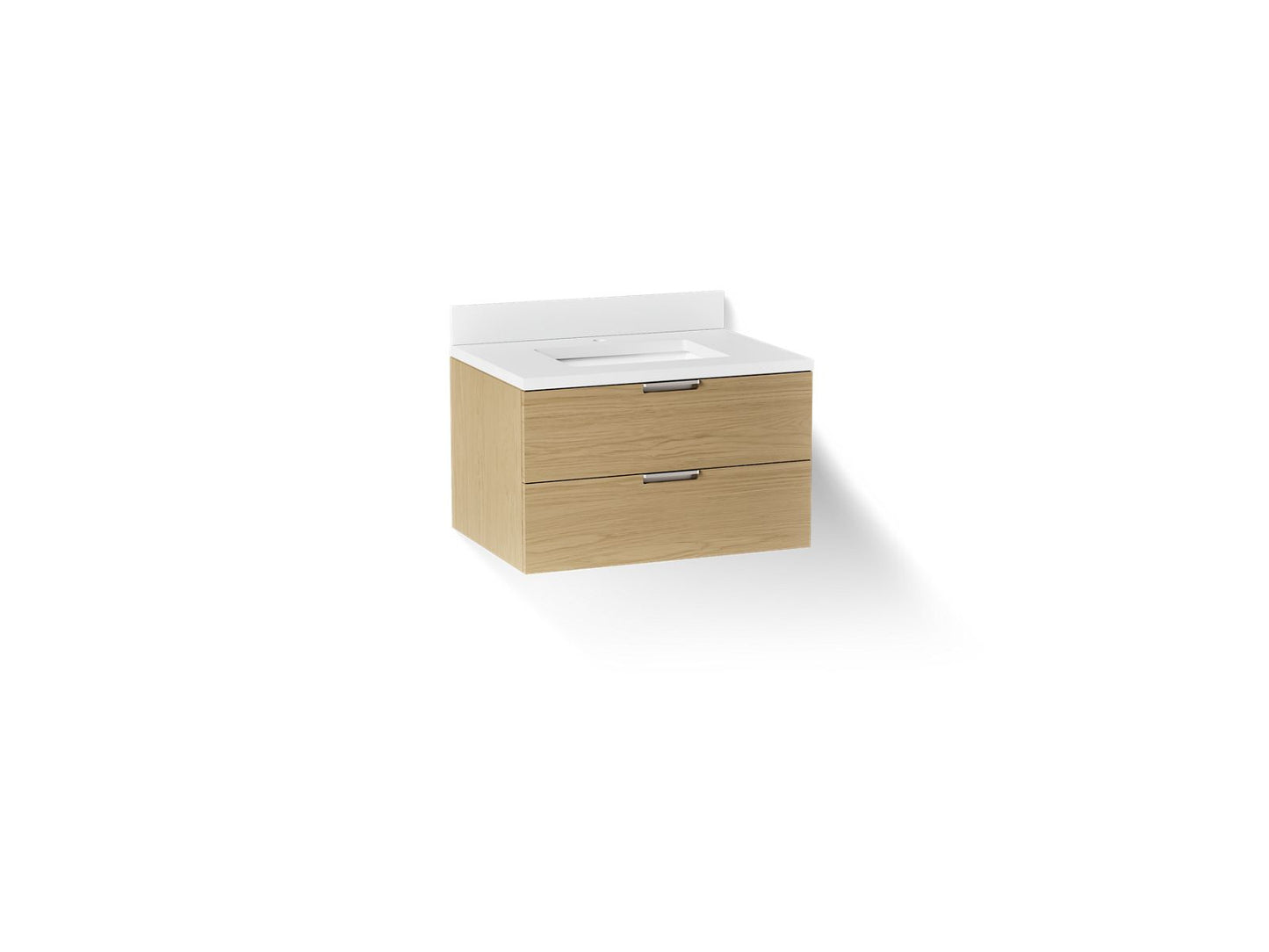 KOHLER Maxstow™ 30" wall-hung bathroom vanity cabinet with sink and quartz top