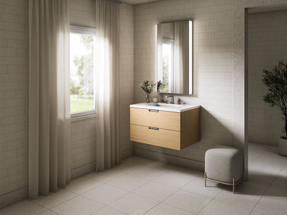 KOHLER Maxstow™ 30" wall-hung bathroom vanity cabinet with sink and quartz top