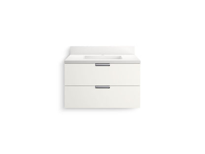 KOHLER Maxstow™ 30" wall-hung bathroom vanity cabinet with sink and quartz top