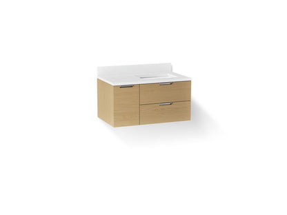 KOHLER Maxstow™ 36" wall-hung bathroom vanity cabinet with sink and quartz top