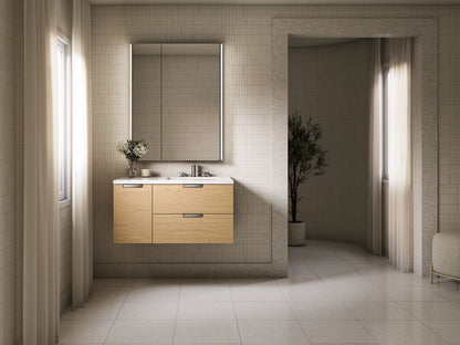 KOHLER Maxstow™ 36" wall-hung bathroom vanity cabinet with sink and quartz top