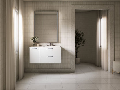 KOHLER Maxstow™ 36" wall-hung bathroom vanity cabinet with sink and quartz top