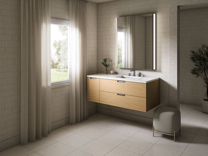 KOHLER Maxstow™ 48" wall-hung bathroom vanity cabinet with sink and quartz top