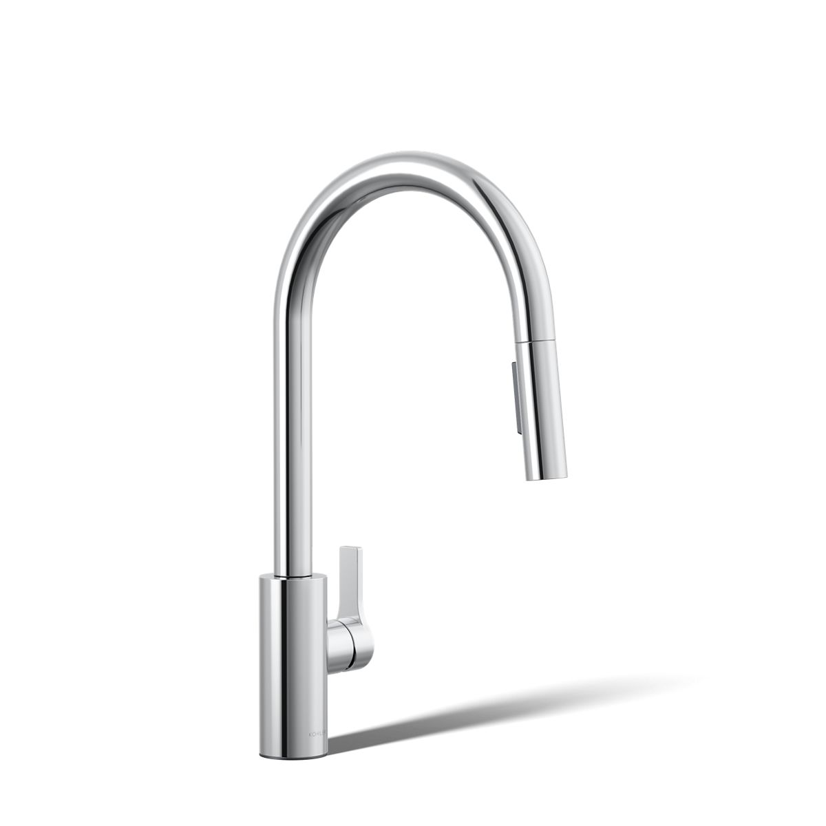 KOHLER K-34906 Elate Pull-down Kitchen Sink Faucet with Two-function Sprayhead, Polished Chrome - 3/4 view of product