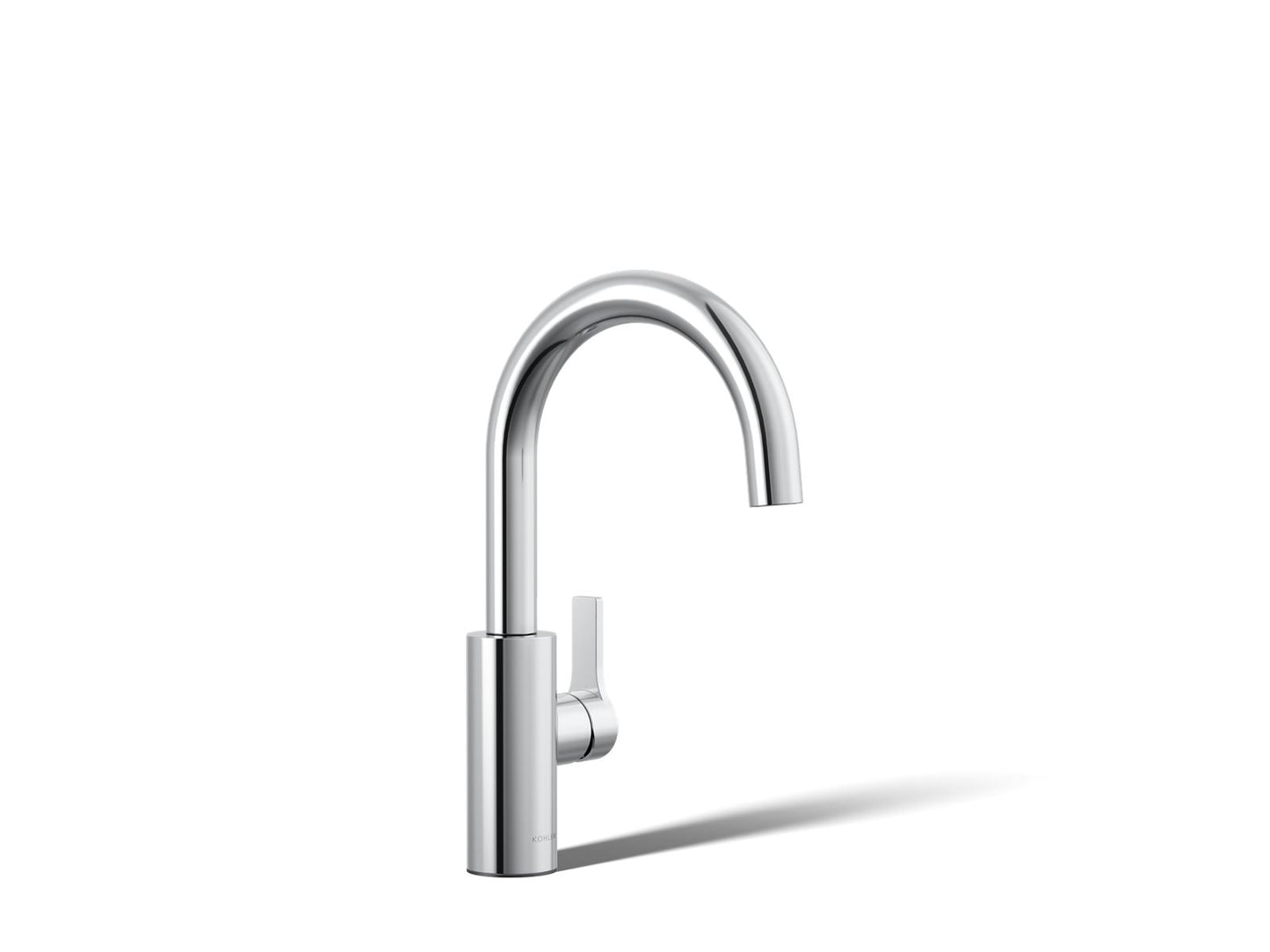 KOHLER K-34908 Elate Single-handle Bar Sink Faucet, Polished Chrome - 3/4 view of product