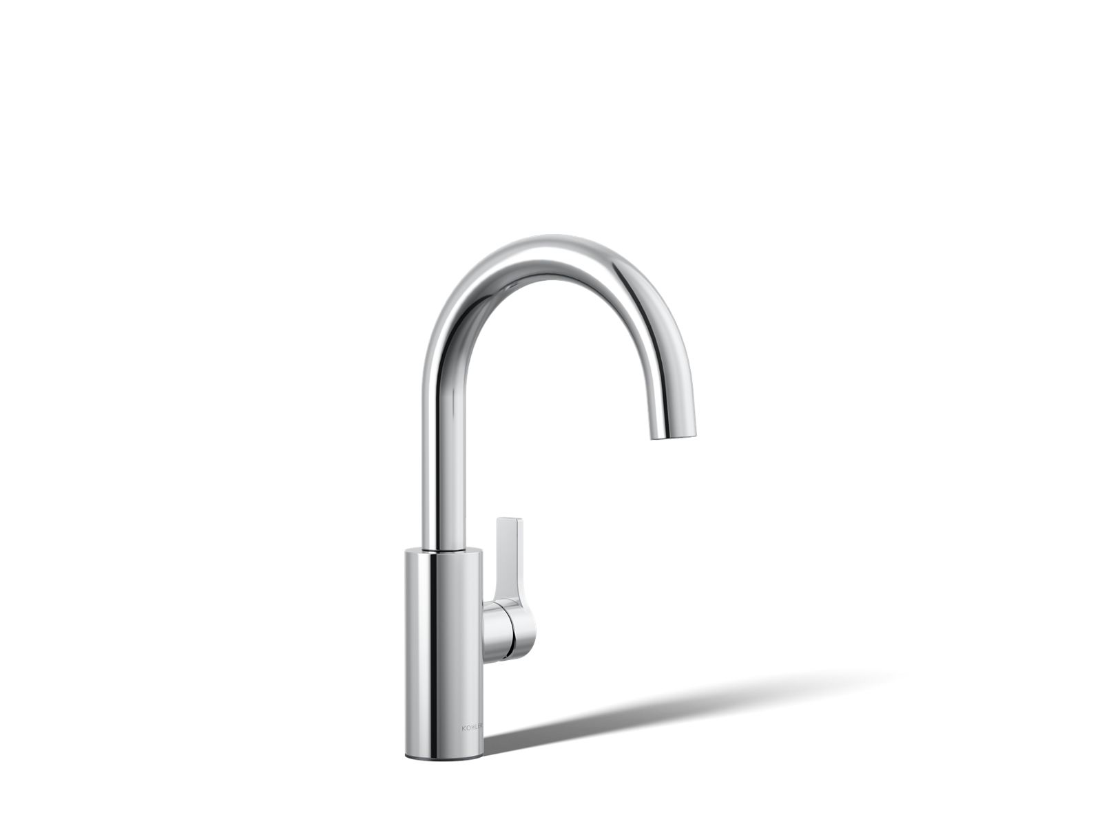 KOHLER K-34908 Elate Single-handle Bar Sink Faucet, Polished Chrome - 3/4 view of product