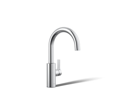 KOHLER K-34908 Elate Single-handle Bar Sink Faucet, Polished Chrome - 3/4 view of product