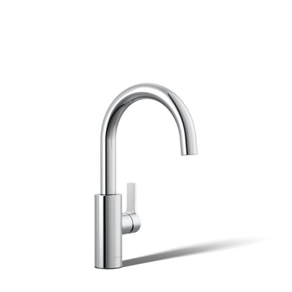 KOHLER K-34908 Elate Single-handle Bar Sink Faucet, Polished Chrome - 3/4 view of product
