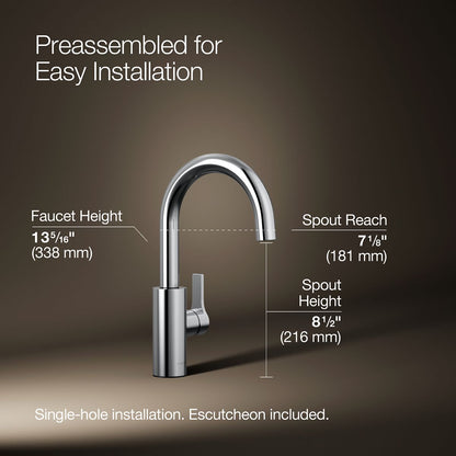 3/4 view of product with dimensions