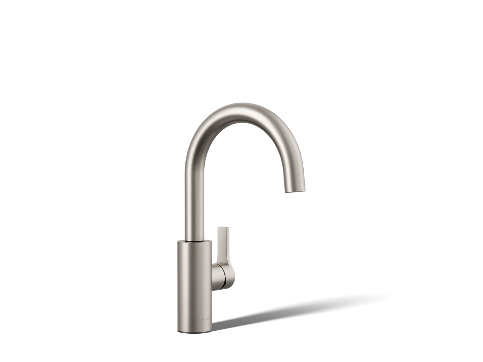KOHLER K-34908 Elate Single-handle Bar Sink Faucet, Vibrant Stainless - 3/4 view of product