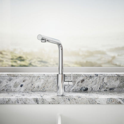 KOHLER K-34909 Elate Pull-out Kitchen Sink Faucet with Two-function Sprayhead, Polished Chrome - image focused on single prod