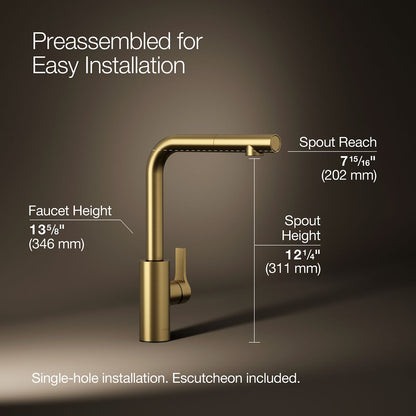 3/4 view of product with dimensions