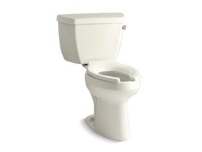 KOHLER K-3493-TR Highline Classic ComForteeight Two-piece elongated chair height toilet with tank cover locks in White