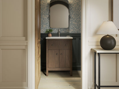 KOHLER K-35018 Malin by Studio McGee 24" bathroom vanity cabinet with sink and quartz top