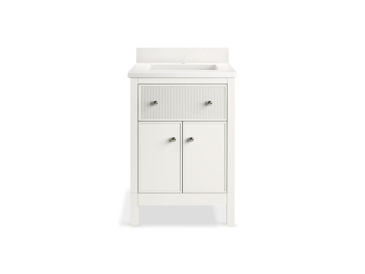 KOHLER K-35018 Malin by Studio McGee 24" bathroom vanity cabinet with sink and quartz top