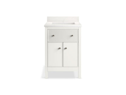 KOHLER K-35018 Malin by Studio McGee 24" bathroom vanity cabinet with sink and quartz top