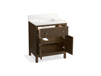 KOHLER K-35019 Malin by Studio McGee 30" bathroom vanity cabinet with sink and quartz top