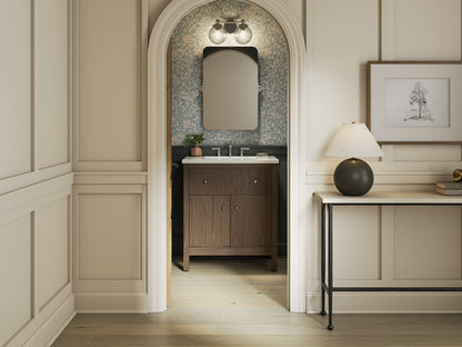 KOHLER K-35019 Malin by Studio McGee 30" bathroom vanity cabinet with sink and quartz top