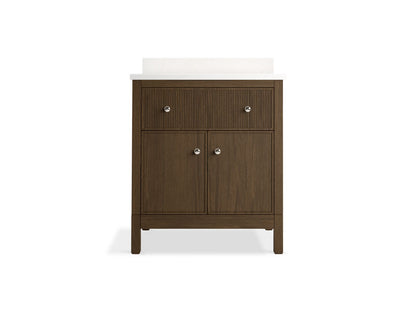 KOHLER K-35019 Malin by Studio McGee 30" bathroom vanity cabinet with sink and quartz top