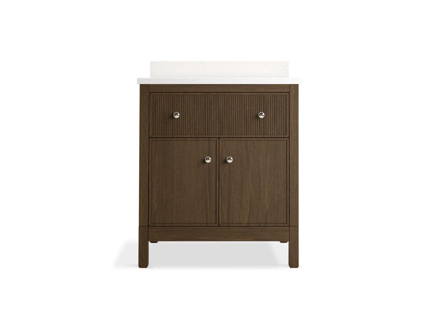 KOHLER K-35019 Malin by Studio McGee 30" bathroom vanity cabinet with sink and quartz top