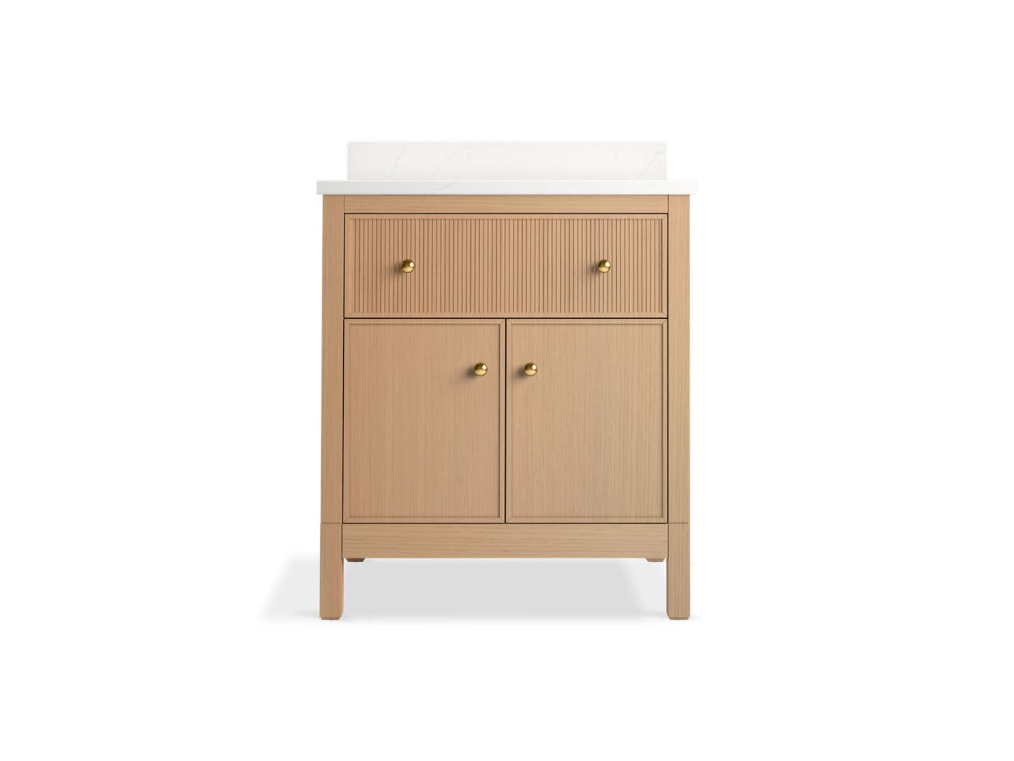 KOHLER K-35019 Malin by Studio McGee 30" bathroom vanity cabinet with sink and quartz top