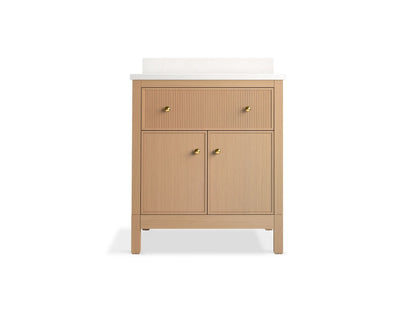 KOHLER K-35019 Malin by Studio McGee 30" bathroom vanity cabinet with sink and quartz top