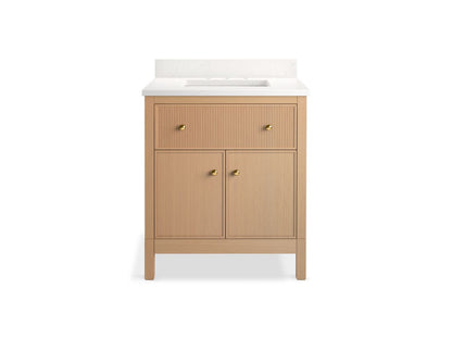 KOHLER K-35019 Malin by Studio McGee 30" bathroom vanity cabinet with sink and quartz top