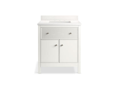 KOHLER K-35019 Malin by Studio McGee 30" bathroom vanity cabinet with sink and quartz top