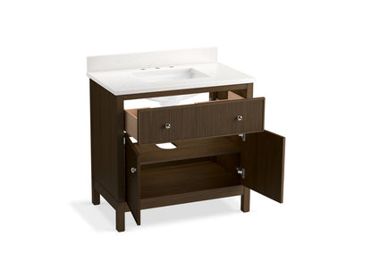 KOHLER K-35020 Malin by Studio McGee 36" bathroom vanity cabinet with sink and quartz top