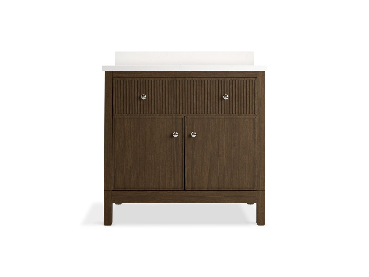 KOHLER K-35020 Malin by Studio McGee 36" bathroom vanity cabinet with sink and quartz top