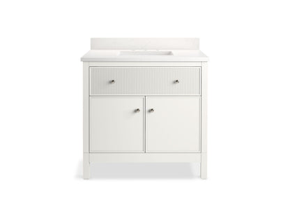KOHLER K-35020 Malin by Studio McGee 36" bathroom vanity cabinet with sink and quartz top