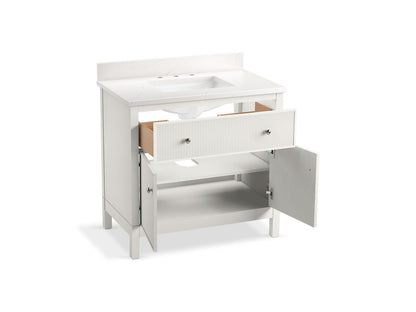 KOHLER K-35020 Malin by Studio McGee 36" bathroom vanity cabinet with sink and quartz top