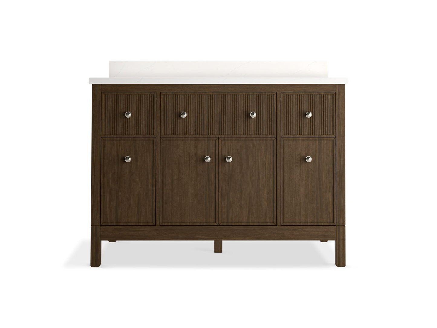 KOHLER K-35021 Malin by Studio McGee 48" bathroom vanity cabinet with sink and quartz top