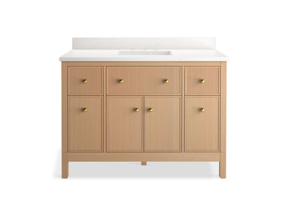 KOHLER K-35021 Malin by Studio McGee 48" bathroom vanity cabinet with sink and quartz top