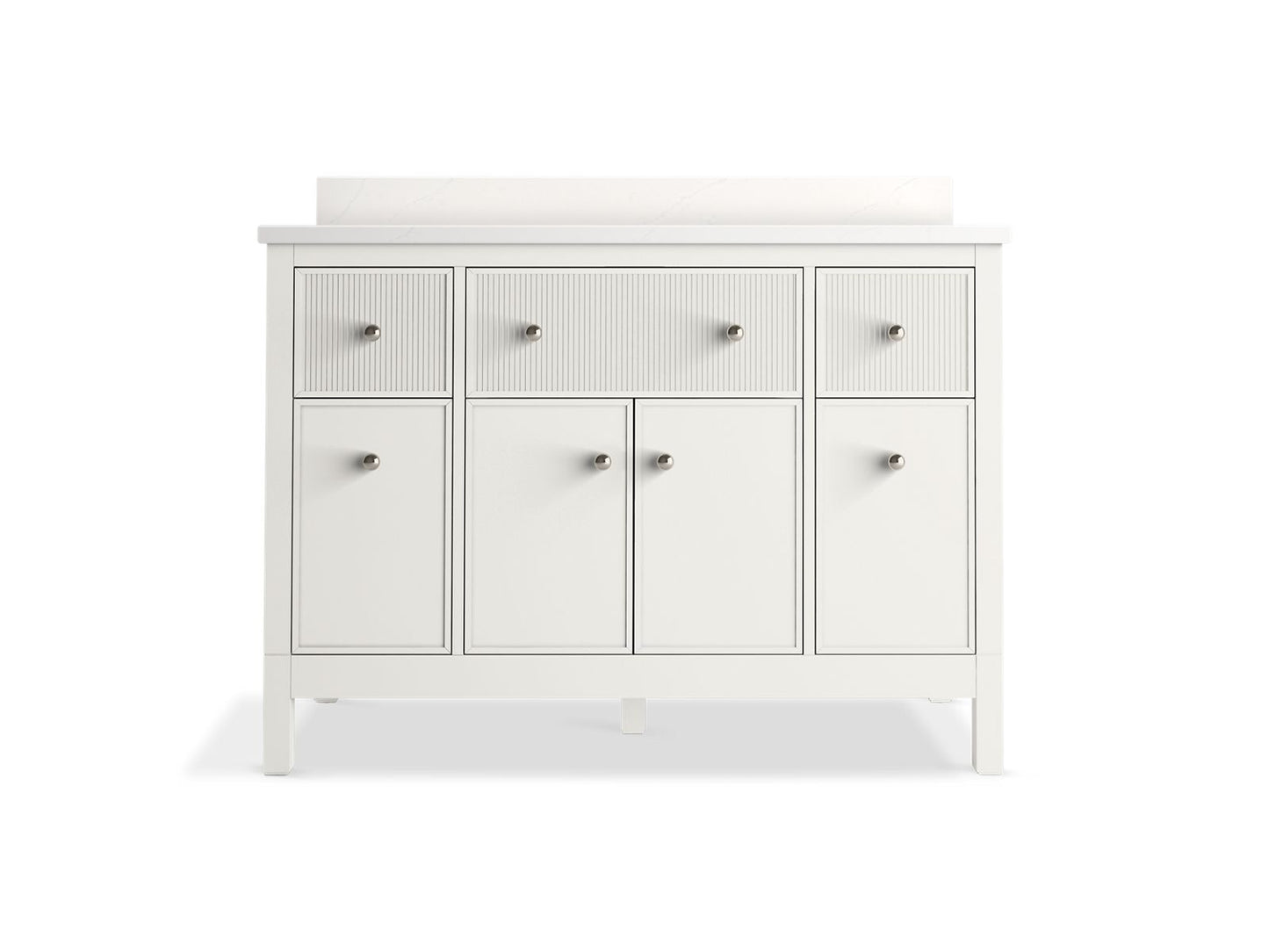 KOHLER K-35021 Malin by Studio McGee 48" bathroom vanity cabinet with sink and quartz top