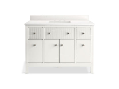 KOHLER K-35021 Malin by Studio McGee 48" bathroom vanity cabinet with sink and quartz top